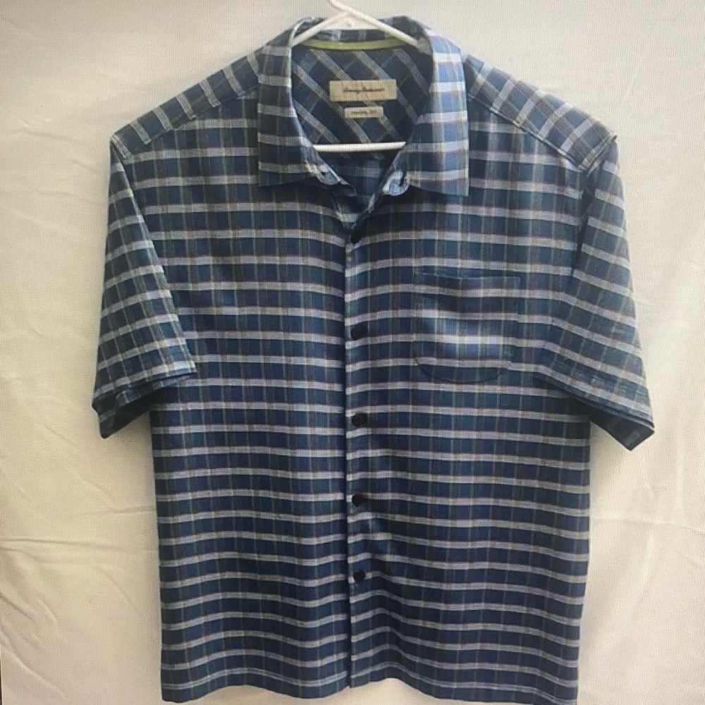 Men's Blue Plaid Shirt